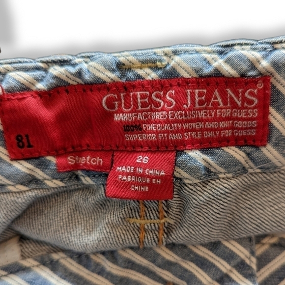 Guess Low-Rise Distressed Bootcut Jeans with Braided Detail Size 26 - Picture 7 of 9